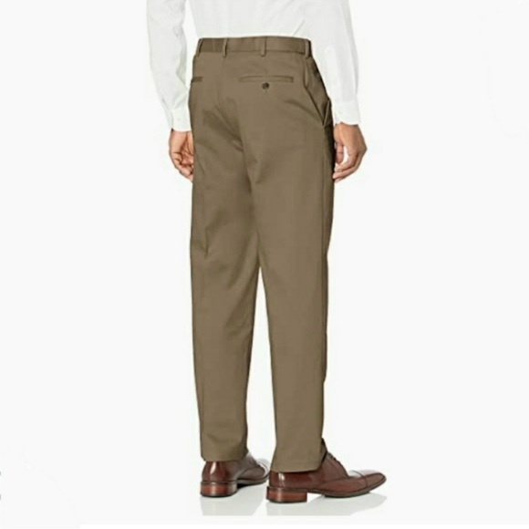Haggar Men’s Premium Dress Khaki Pants Straight Fit Expandable Waist 30x32 NWT - Picture 2 of 11